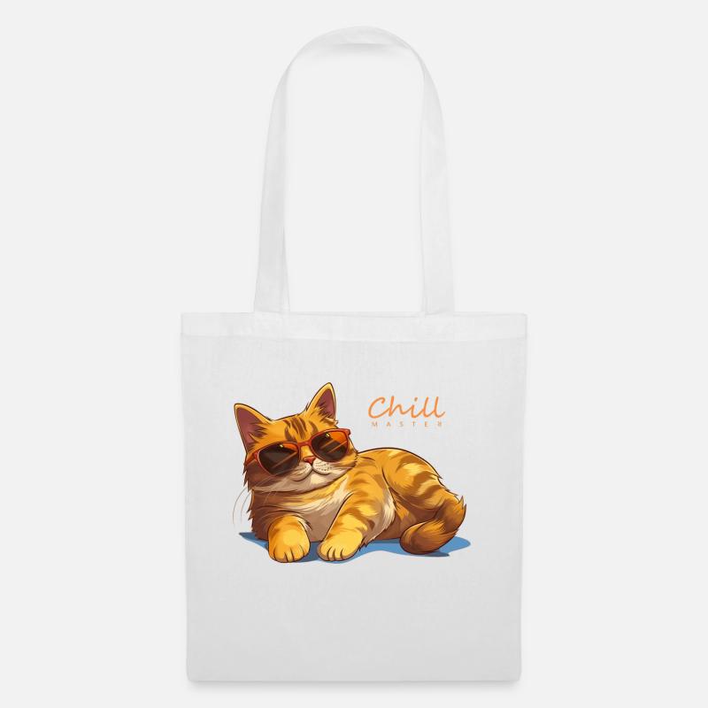 Chill Master Cat - Tote Bag - white
