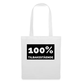 100% backward - Tote Bag - white - Front