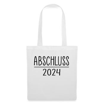 Abschluss 2024 Geschenk - Stoffbeutel - Weiß - Vorne