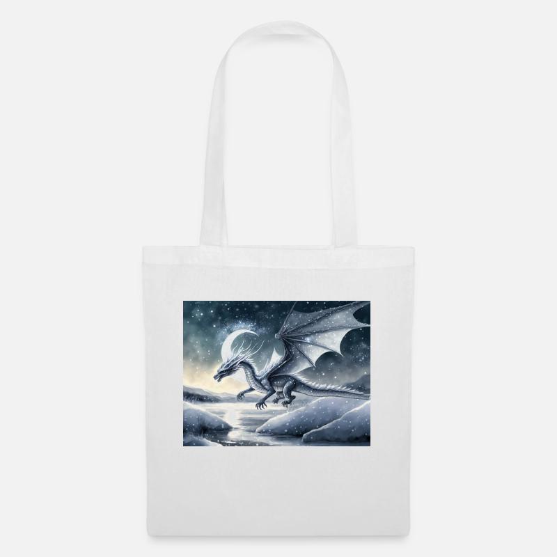 Silver Dragon - Tote Bag - white