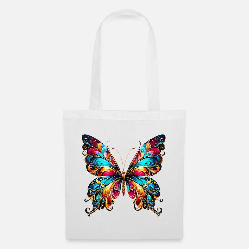 Schmetterling - Stoffbeutel - Weiß