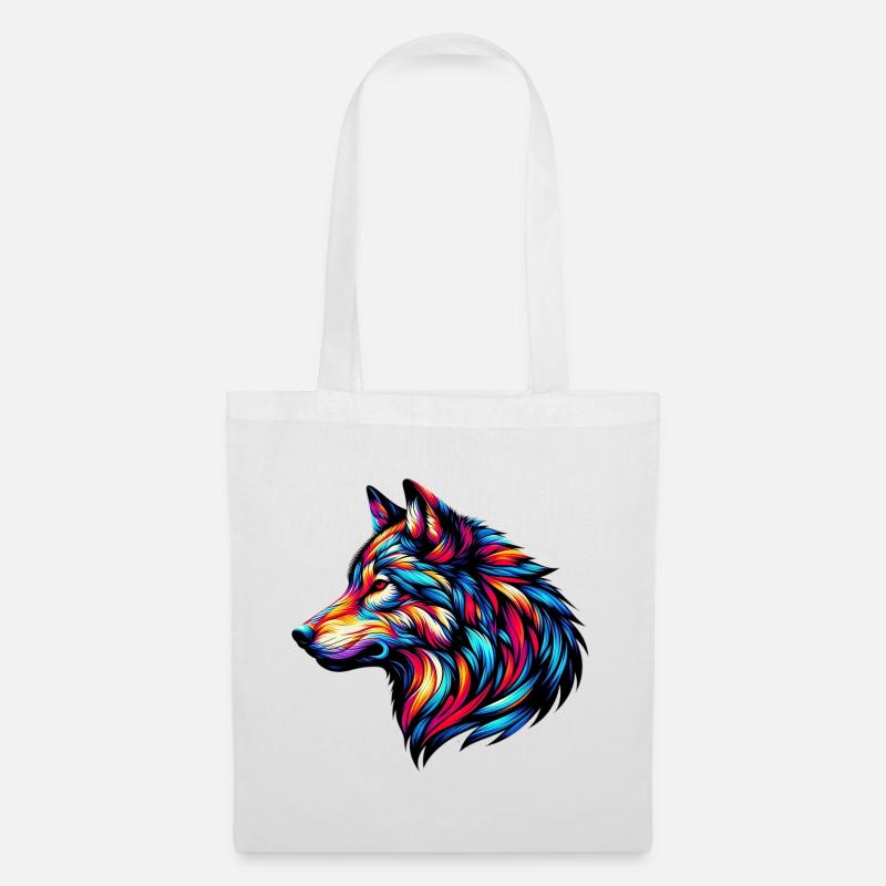 Wolf - Stoffbeutel - Weiß