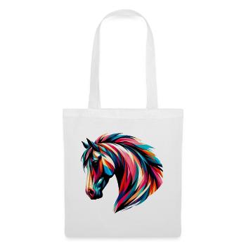 Cheval - Sac en tissu - blanc - Devant