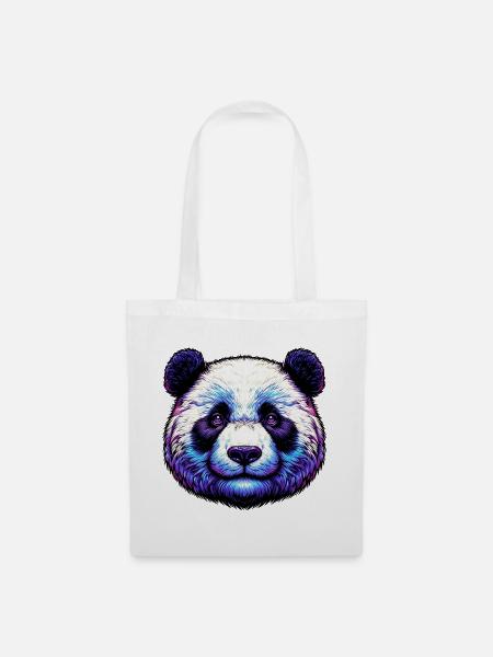 Panda - Stoffbeutel - Weiß