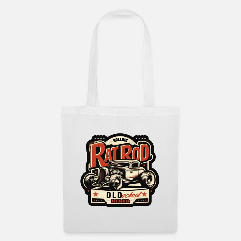 Ratsking Ratlook Shirt – Rustikaler Custom Style - Stoffbeutel - Weiß