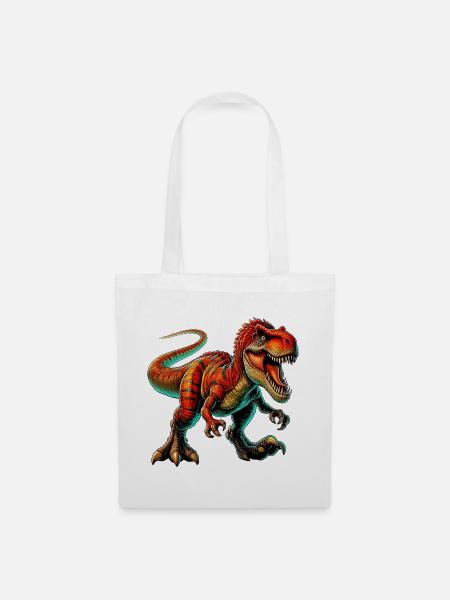 Dinosaurier - Stoffbeutel - Weiß