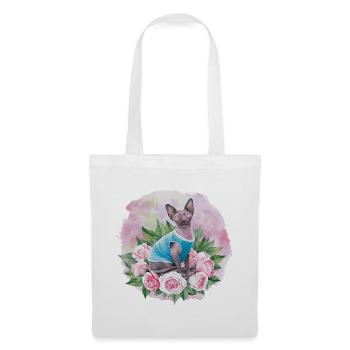 Sphynx Cat pour les amoureux des chats - Sac en tissu - blanc - Devant