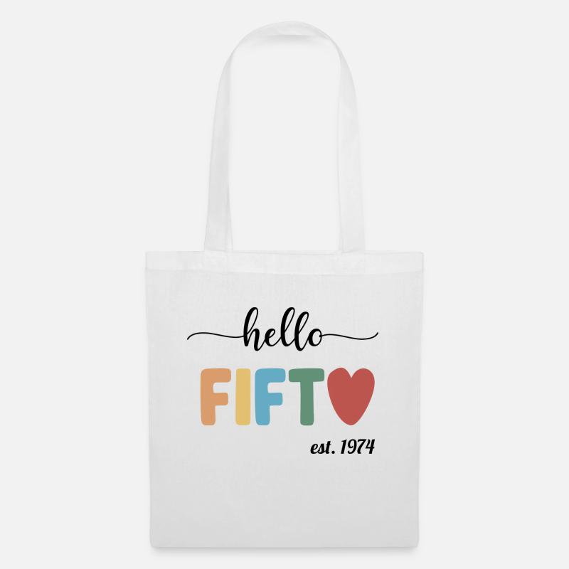 Hello Fifty - Stoffbeutel - Weiß