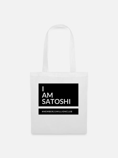 I am Satoshi - Stoffbeutel - Weiß