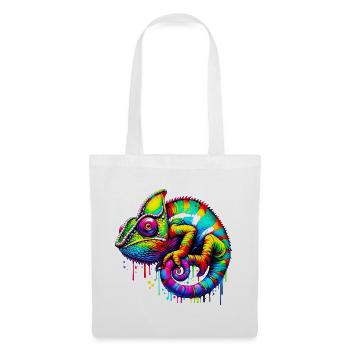 Caméléon - Sac en tissu - blanc - Devant