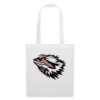 Dragon barbu - Sac en tissu - blanc - Devant