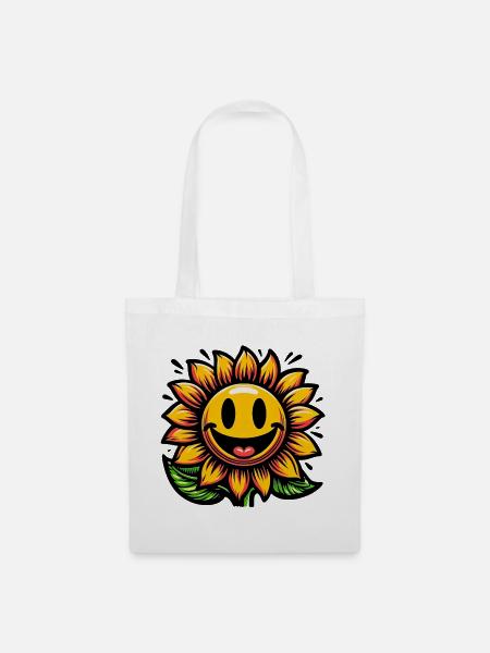 Sonnenblume - Stoffbeutel - Weiß