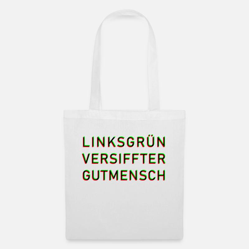 Linksgrün versiffter Gutmensch - Stoffbeutel - Weiß