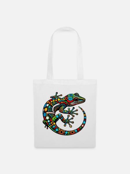Gecko - Stoffbeutel - Weiß