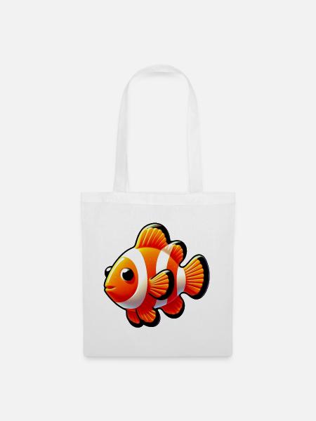 Clownfisch - Stoffbeutel - Weiß