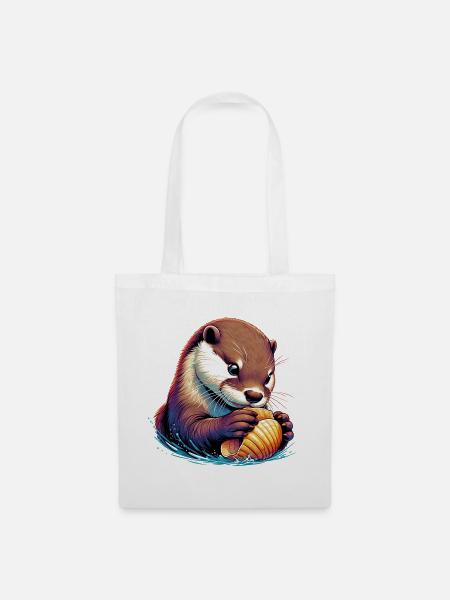 Otter - Stoffbeutel - Weiß