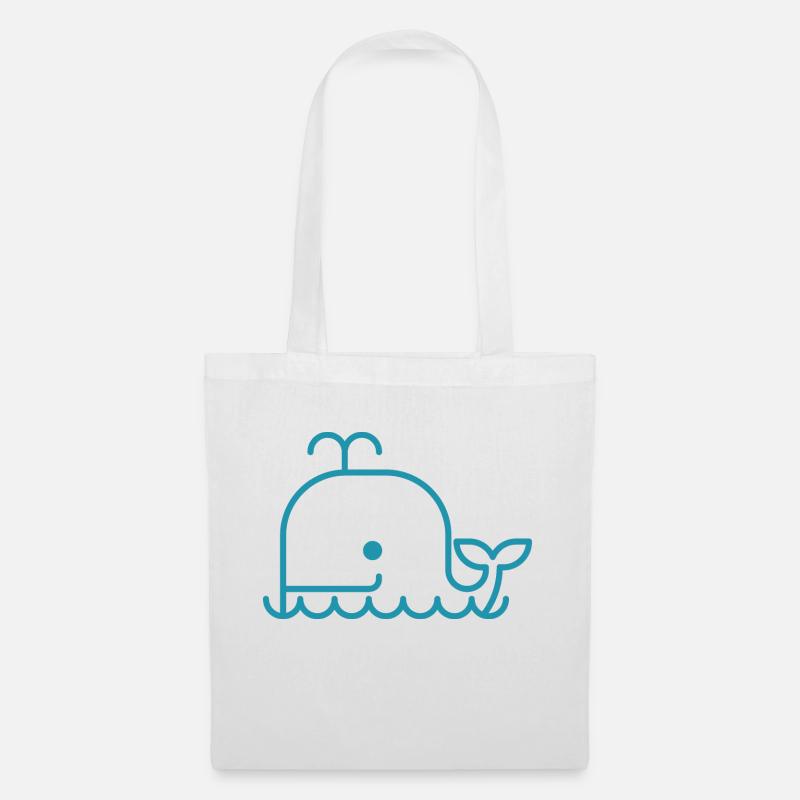 Whale - Stoffbeutel - Weiß