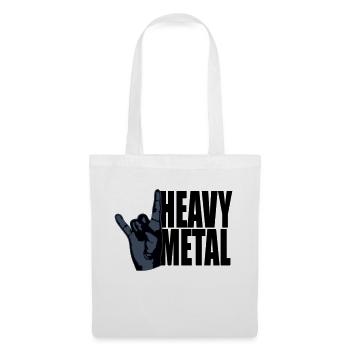 Heavy Metal Rock Musique Cors Geste Main Texte Logo - Sac en tissu - blanc - Devant