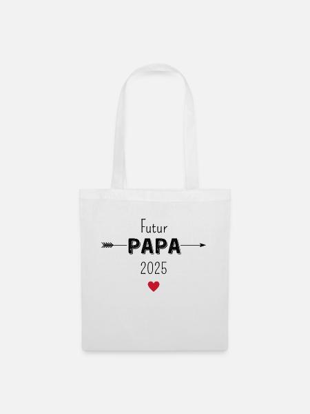Werdender Papa 2025 - Stoffbeutel - Weiß
