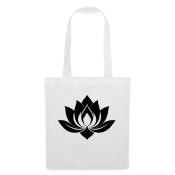 Lotus noir - Sac en tissu - blanc - Devant