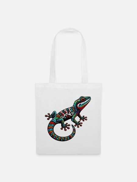 Gecko - Stoffbeutel - Weiß