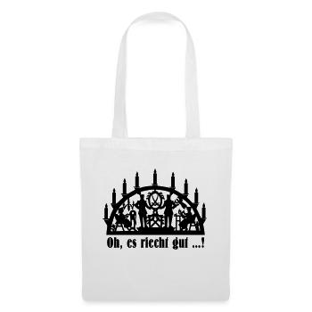 Schwibbogen - Oh es riecht gut - Stoffbeutel - Weiß - Vorne