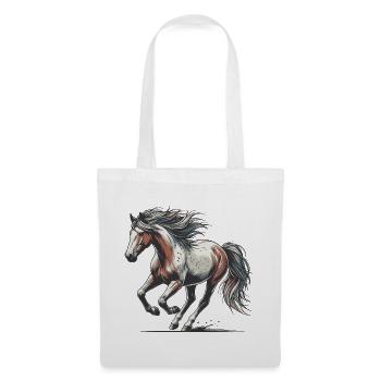 Cheval - Sac en tissu - blanc - Devant