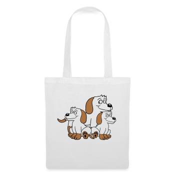 Three Dogs Family Child Mother Father Dad Mom Sweet - Tote Bag - white - Front