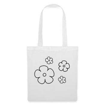 Blumen - Stoffbeutel - Weiß - Vorne