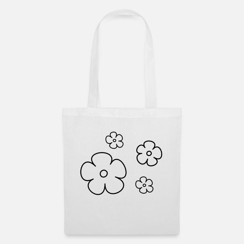 Flowers - Tote Bag - white