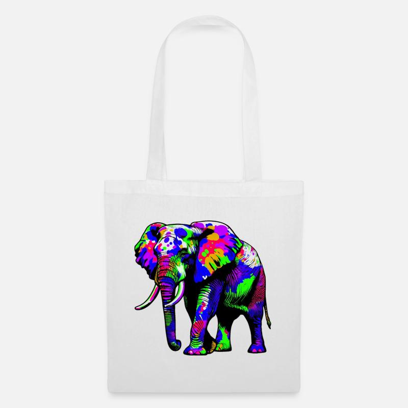 Elefant - Stoffbeutel - Weiß