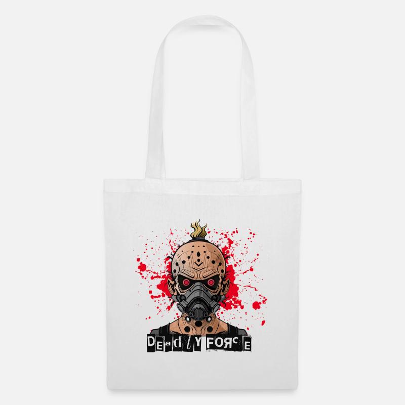cyberpunk -Deadly Force - Tote Bag - white