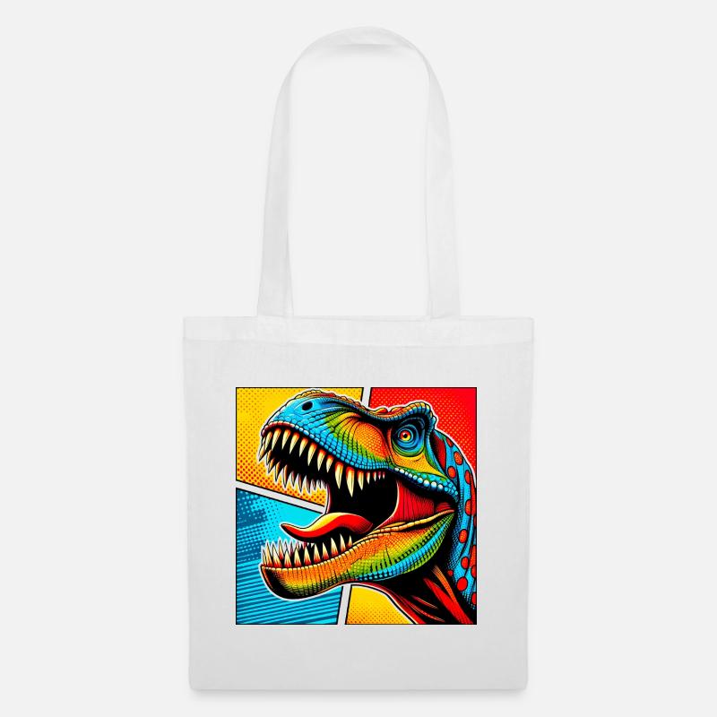 Dinosaurier - Stoffbeutel - Weiß