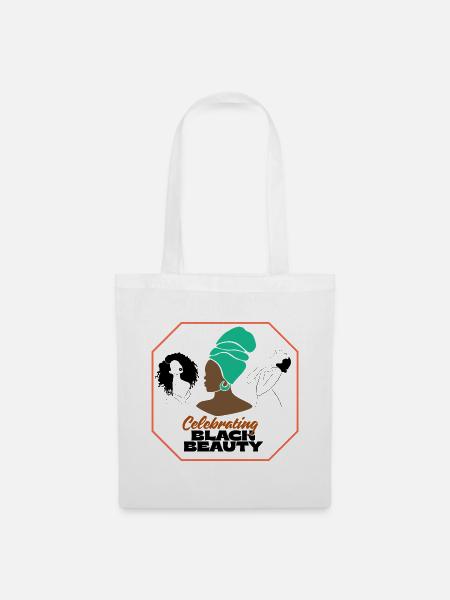 Lebendiges Afro-Frauen-Feier-Design - Stoffbeutel - Weiß