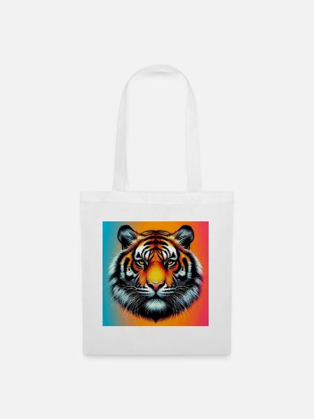 Tiger - Stoffbeutel - Weiß
