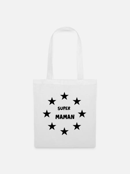 Super-Mama - Stoffbeutel - Weiß