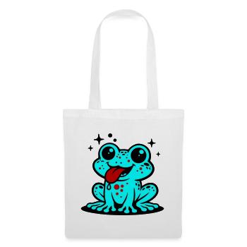 Kröte Comic Frosch - Stoffbeutel - Weiß - Vorne