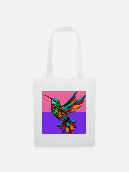 Kolibri - Stoffbeutel - Weiß