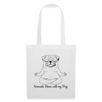 Namaste Home With My Pug Yoga - Tote Bag - white - Front