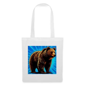 ours - Sac en tissu - blanc - Devant
