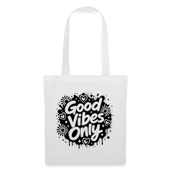 Good Vibe Only Graffiti Motif - Tote Bag - white - Front