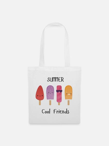 Sommer-coole Freunde - Stoffbeutel - Weiß