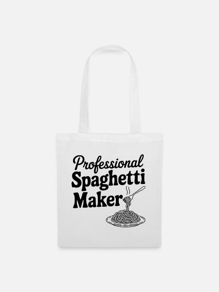 Professioneller Spaghetti-Hersteller - Stoffbeutel - Weiß