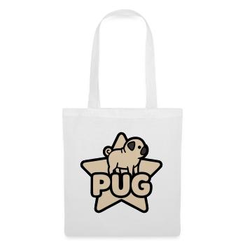 Pug Star Banner Placeholder - Tote Bag - white - Front