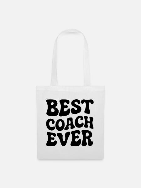 Bester Coach aller Zeiten Retro-Typografie - Stoffbeutel - Weiß