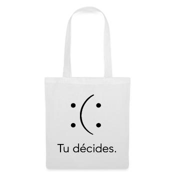 Humour Décision Personnalité Indécis - Sac en tissu - blanc - Devant