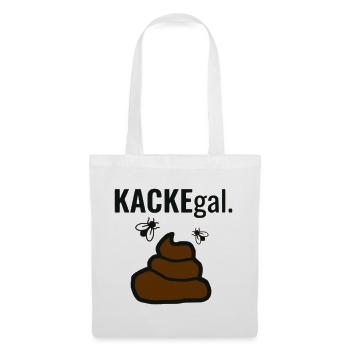 Kack Egal - Stoffbeutel - Weiß - Vorne