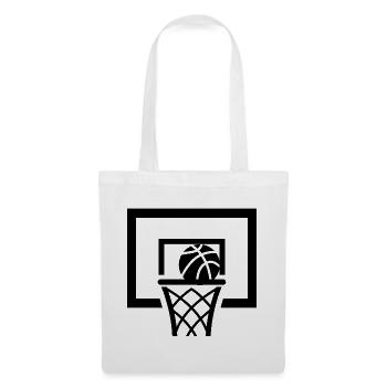 Basketball Korb minimalistisch - Stoffbeutel - Weiß - Vorne