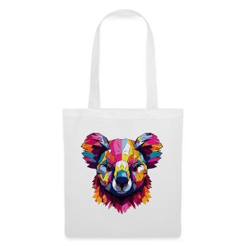 Geometrischer Regenbogen Koala - Stoffbeutel - Weiß - Vorne