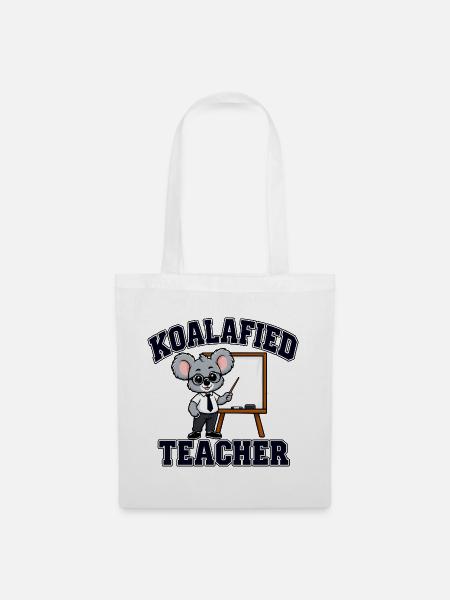 Koalafied Funny Educator Assistent Zitat - Stoffbeutel - Weiß